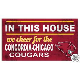Jardine - Concordia University (IL) Cougars 11'' x 20'' Indoor/Outdoor In This House Sign - Maroon