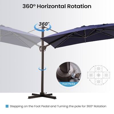 360° Horizontal Rotation

Stepping on the Foot Pedal and Turning the pole for 360° Rotation