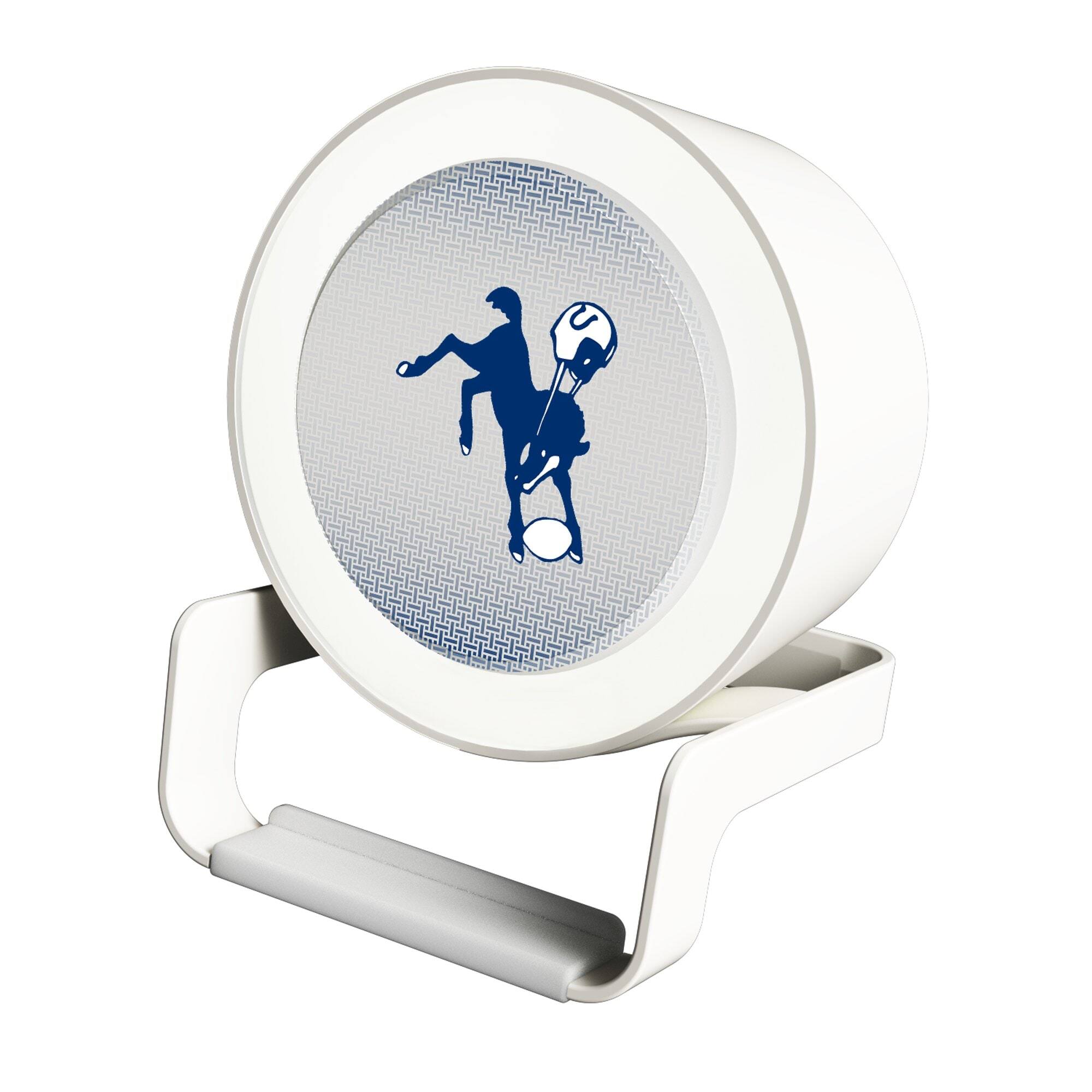 Front. Keyscaper - Baltimore Colts Linen Print Nightlight Charger & Bluetooth Speaker - White.