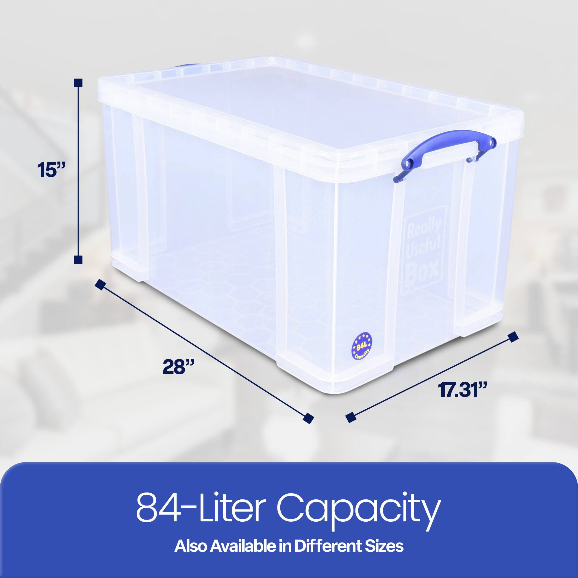 15" Really Useful Box  
28" B4L  
17.31"  
84-Liter Capacity  
Also Available in Different Sizes