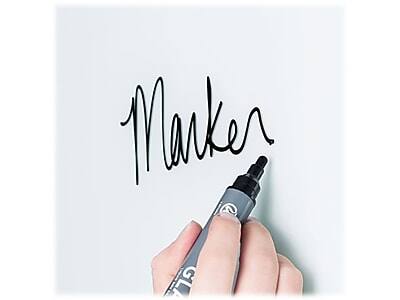 Alt View 2. U Brands - Glass Dry-Erase Whiteboard, 3' x 3'.