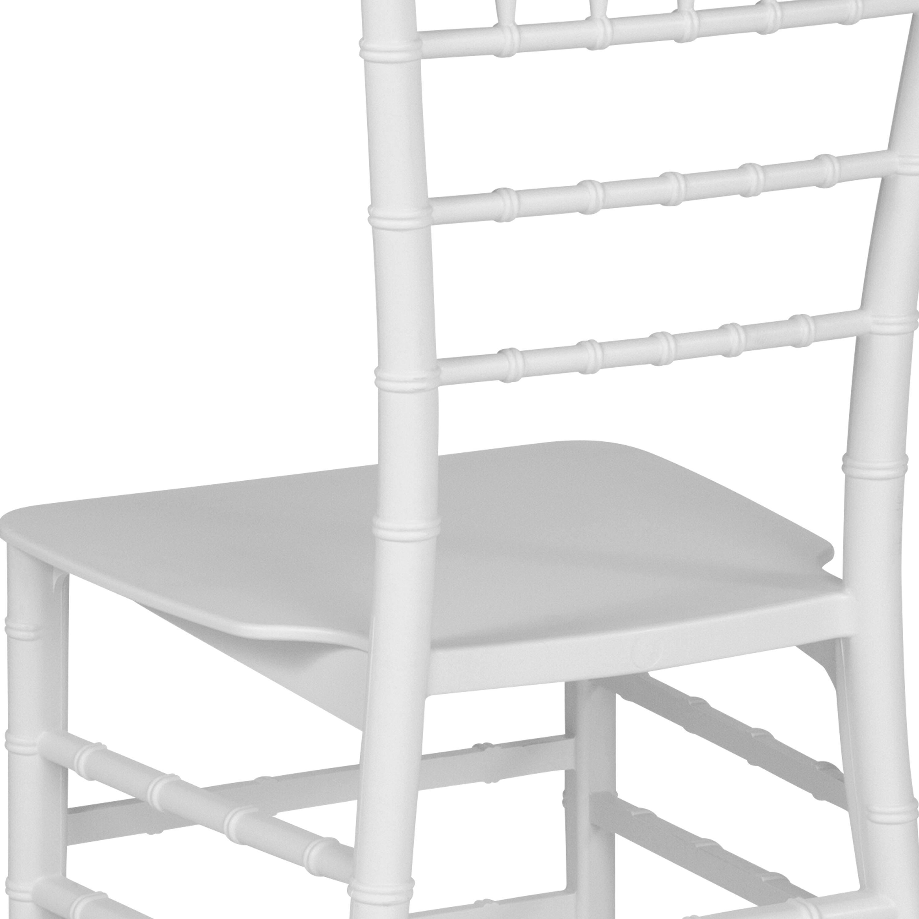 Alt View 9. Emma + Oliver - Resin Stacking Dining Chiavari Chair - White.