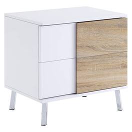 Manhattan Lane - Transitional Wooden Dual Tone End Table with 2 Drawers - White