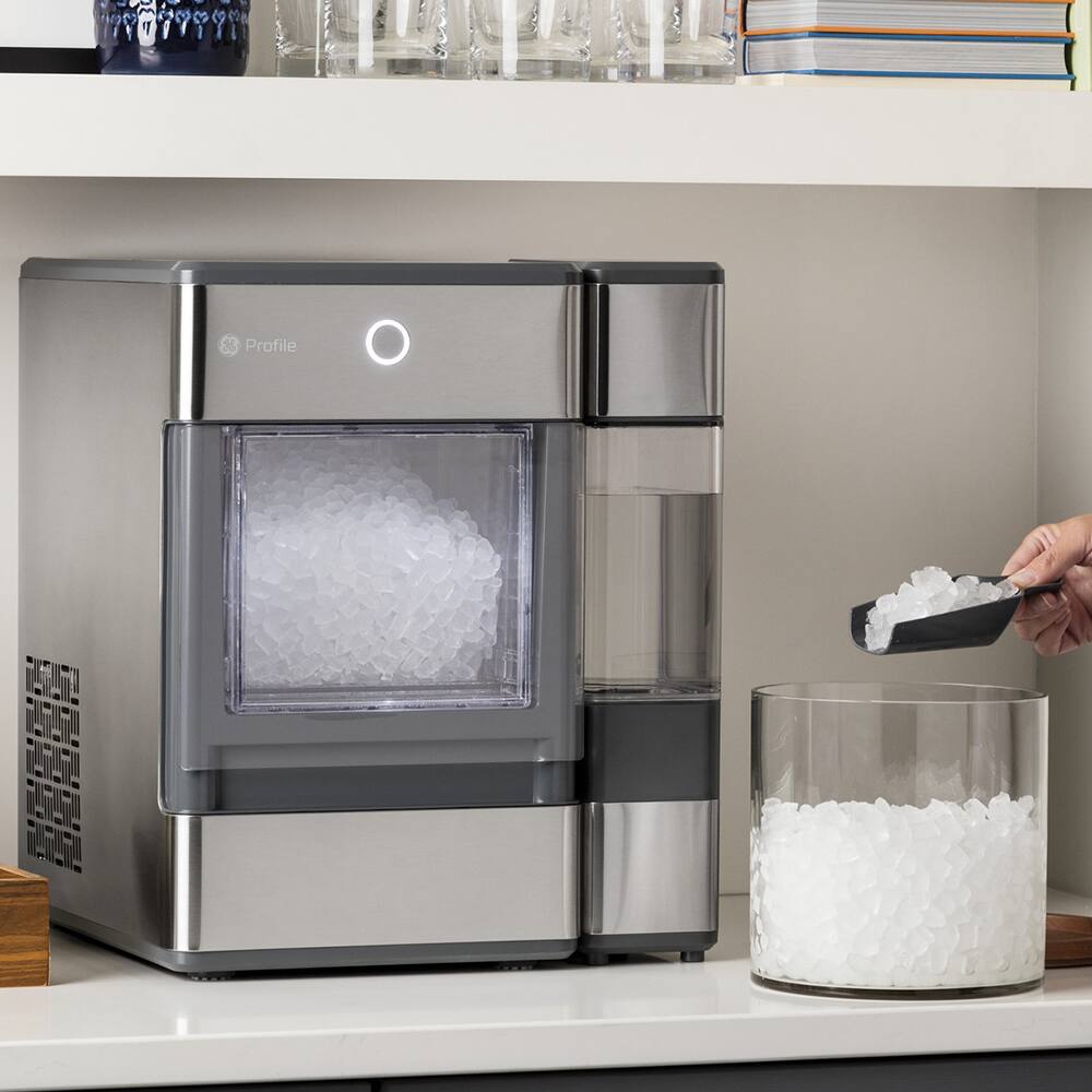 Alt View 4. GE Profile - Opal Countertop Nugget Ice Maker with Side Tank - Stainless Steel.