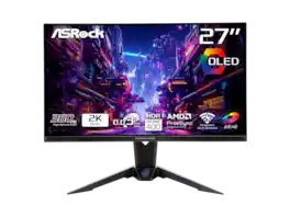 ASRock - Phantom Gaming 27" QHD 360Hz 0.03ms OLED Monitor, FreeSync Premium Pro, HDR400, Adjustable Stand - Black