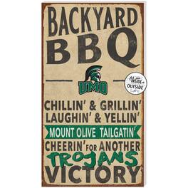 Jardine - Mount Olive Trojans 11'' x 20'' Indoor/Outdoor BBQ Sign - Brown