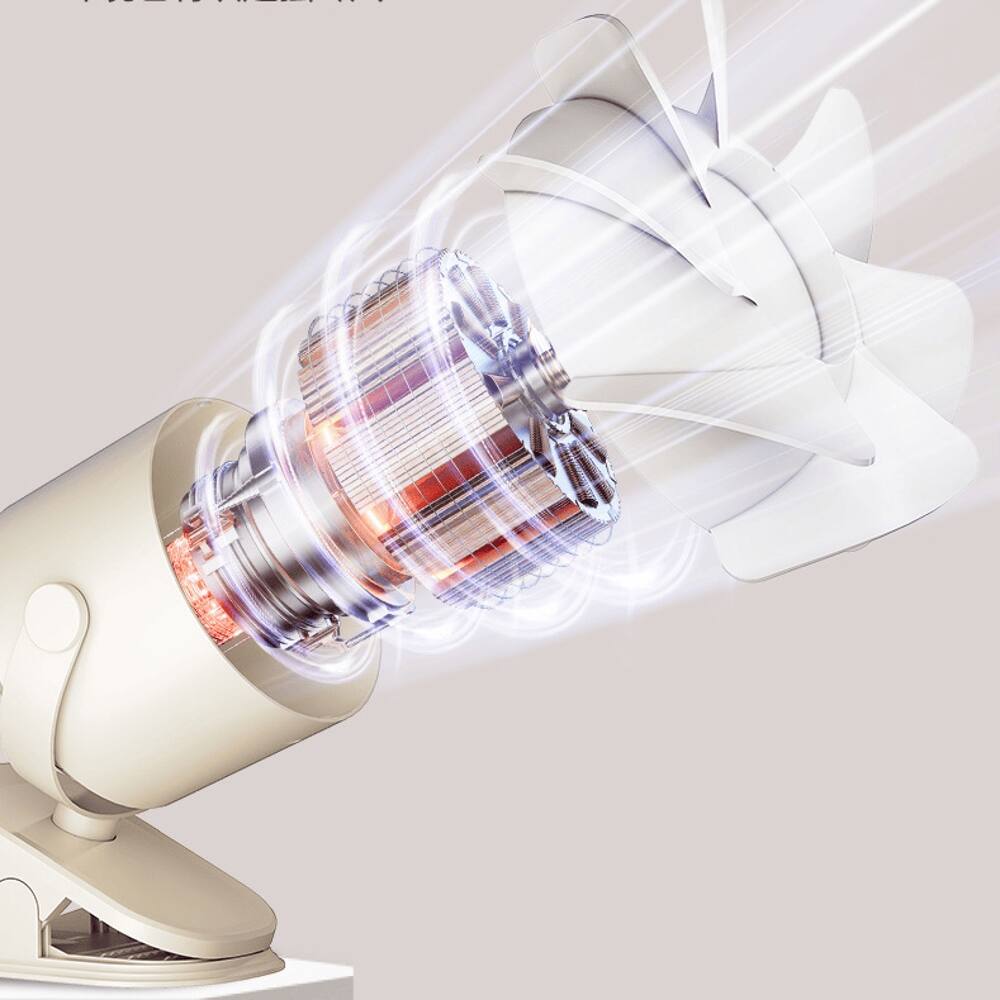Alt View 5. Loheer - Loheer 100 Speed Clip On Fan Portable Desk Fan Rechargeable with LED Display and Hook Beige.
