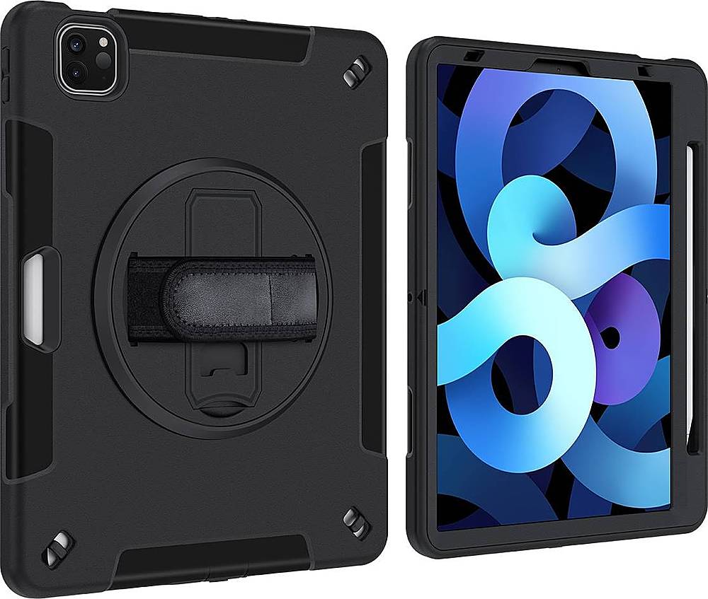 Alt View 12. SaharaCase - Raider Series Heavy-Duty Hand Strap Case for Apple iPad Air 10.9" (4th/5th Gen) and iPad Air 11" (M2 2024 and M3 2025) - Black.