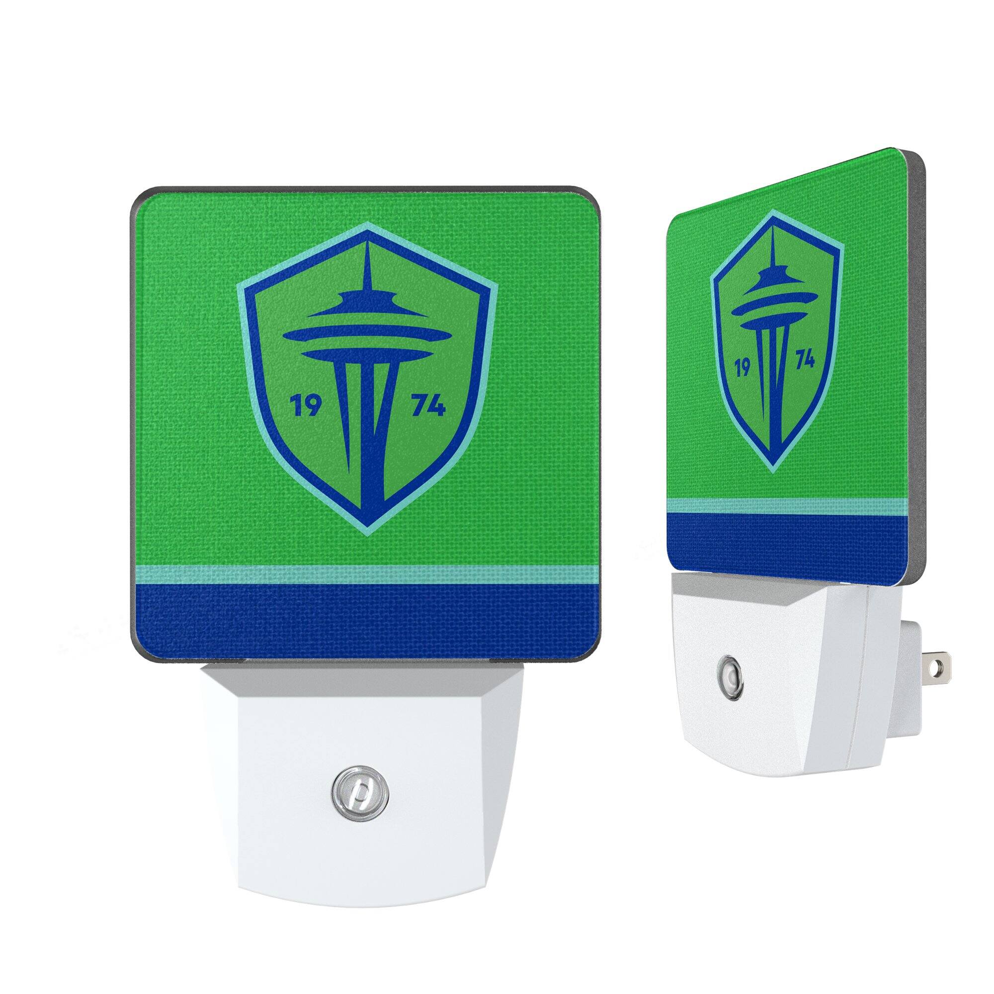 Front. Keyscaper - Seattle Sounders FC Team Stripe Nightlight 2-Pack - Multicolor.