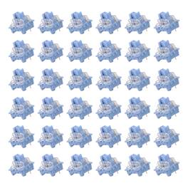 Unique Bargains - 36pcs Keyboard Switches (3-Pin 50gf) Dustproof Pre-Lubed Tactile Linear Switch Replacement for MX Mechanical Keyboard - Light Blue