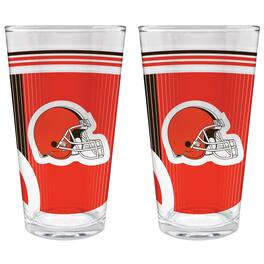 Great American Products - Cleveland Browns Two-Piece 16oz. Pint Glass Set - Multicolor