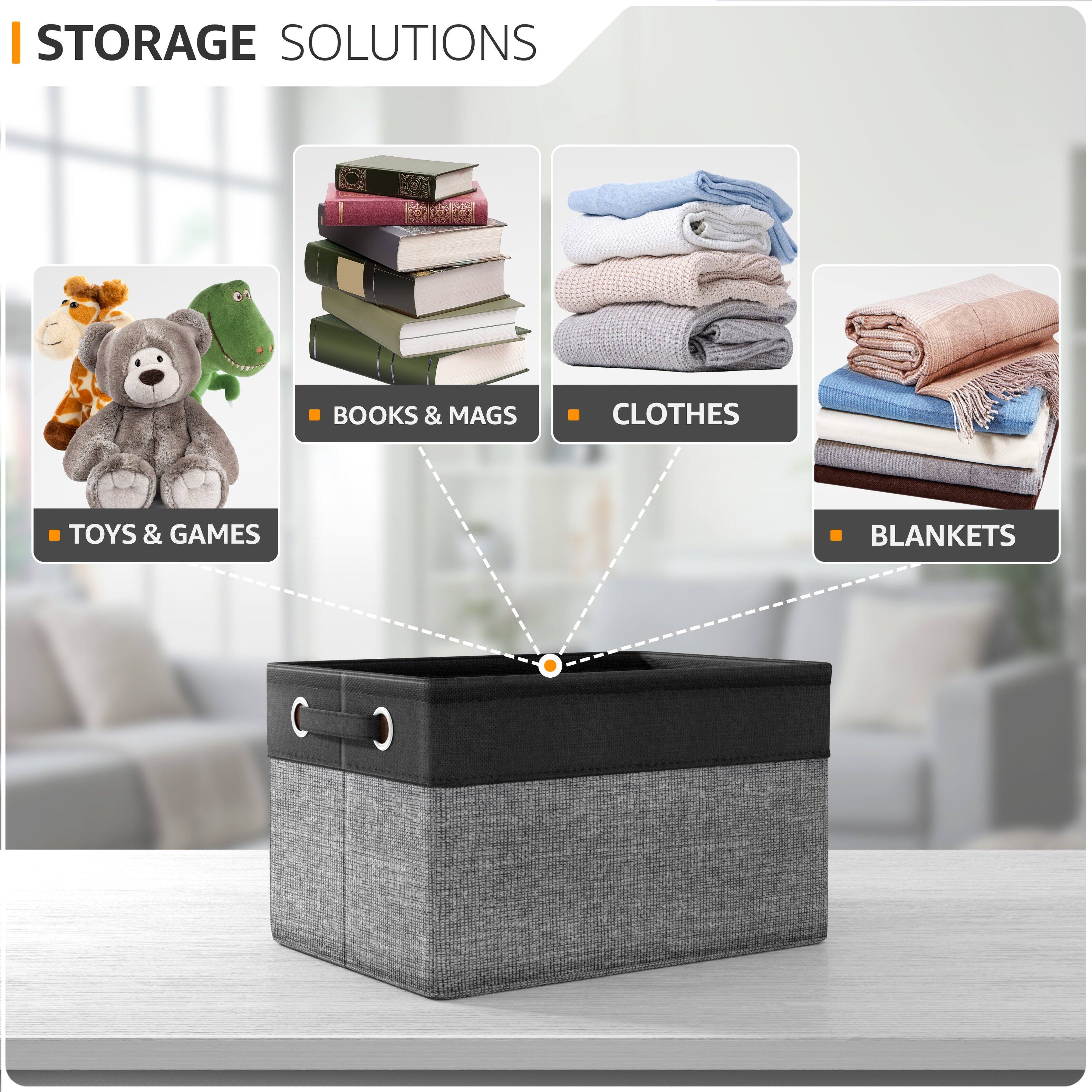 STORAGE SOLUTIONS

- TOYS & GAMES
- BOOKS & MAGS
- CLOTHES
- BLANKETS