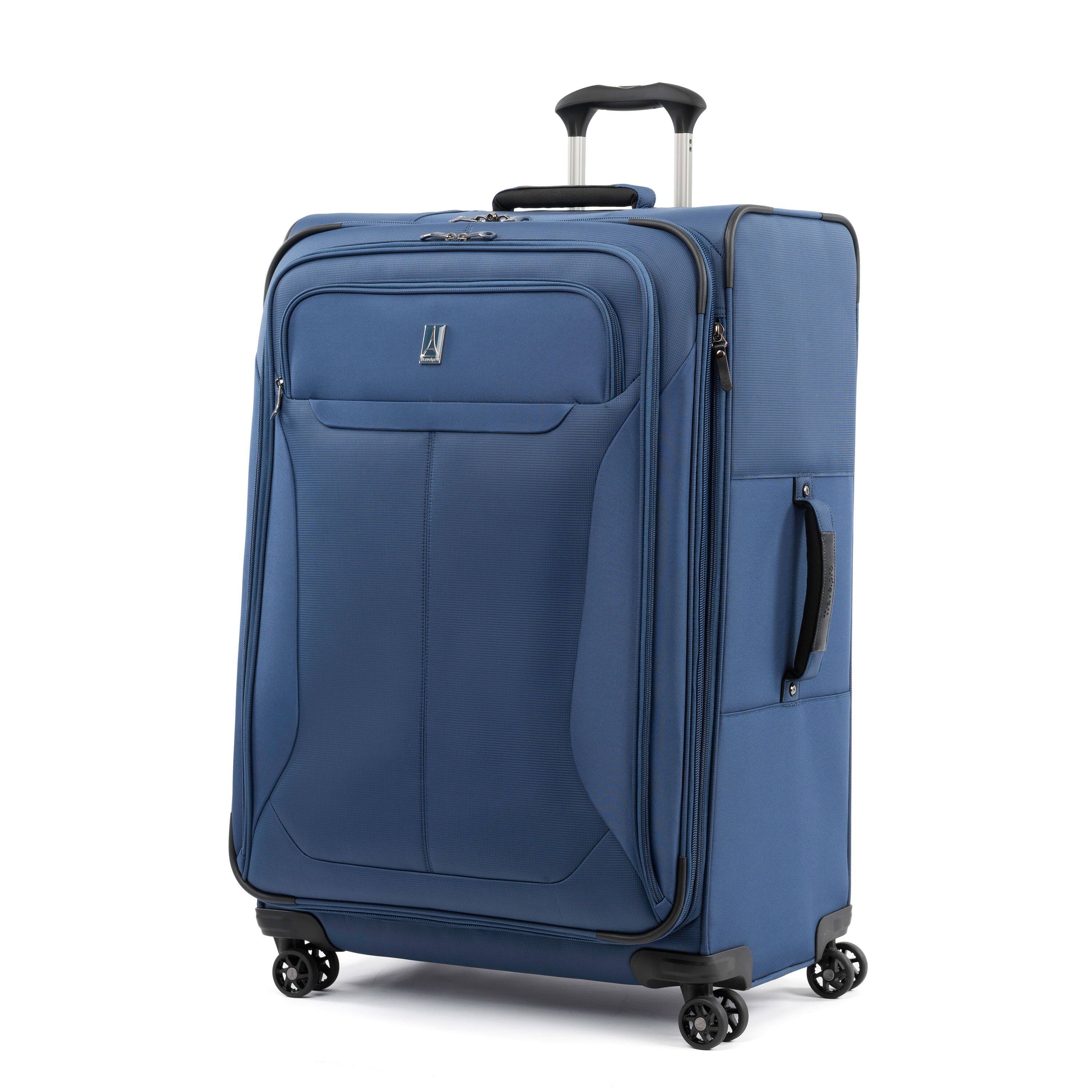 Angle. Travelpro - Travelpro Tourlite Softside Expandable Luggage 29" Checked Spinner - Blue.