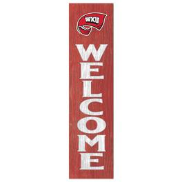 Jardine - Western Kentucky Hilltoppers 12'' x 48'' Welcome Outdoor Leaner - Red