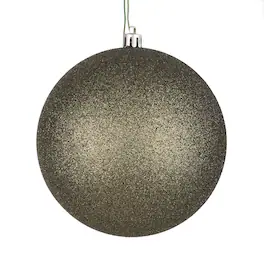 Vickerman - 10" Glitter Ball Drilled - Wrought Iron