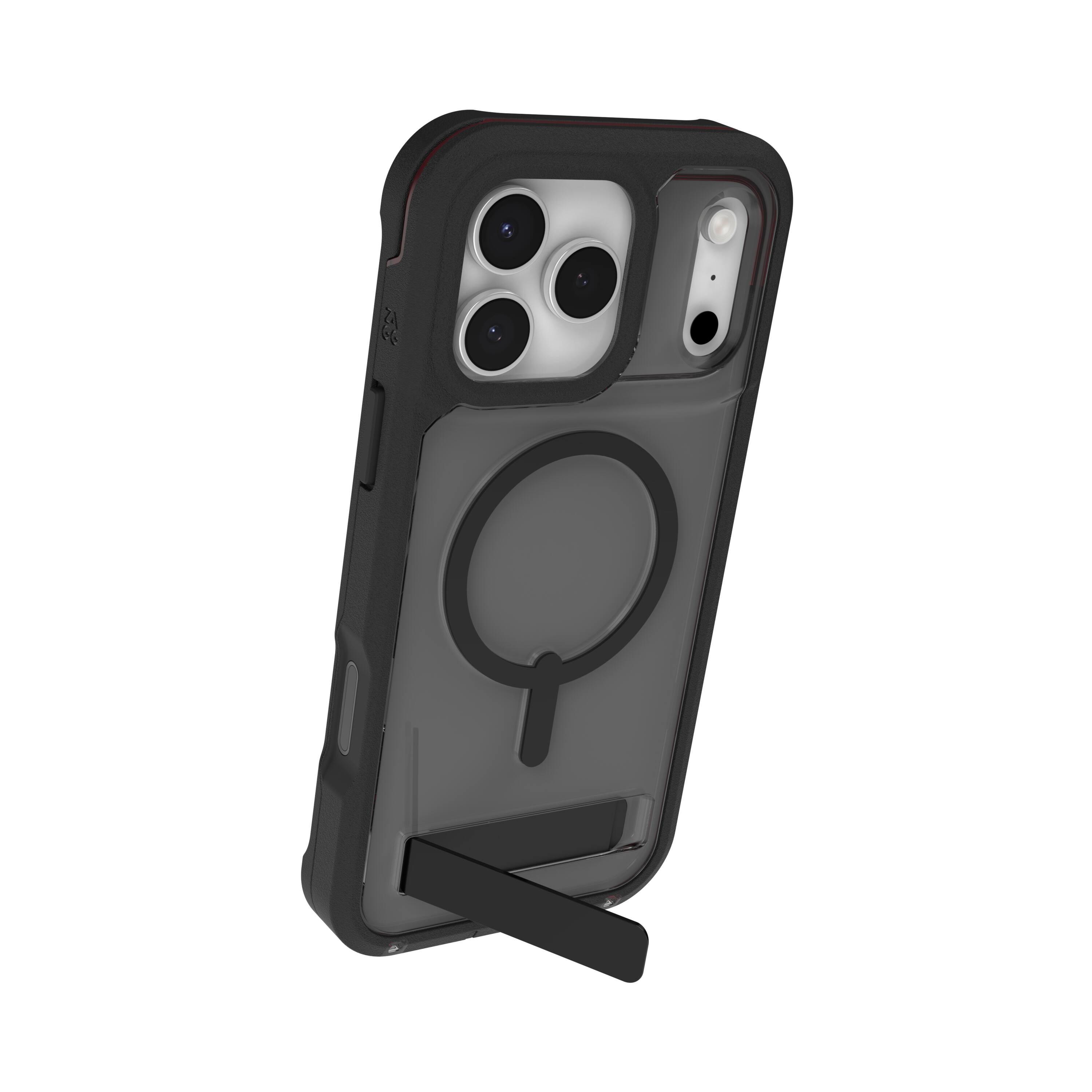 Alt View 19. ZAGG - Rainier Snap with Kickstand for Apple iPhone 17 Pro Max - Smoke Black.