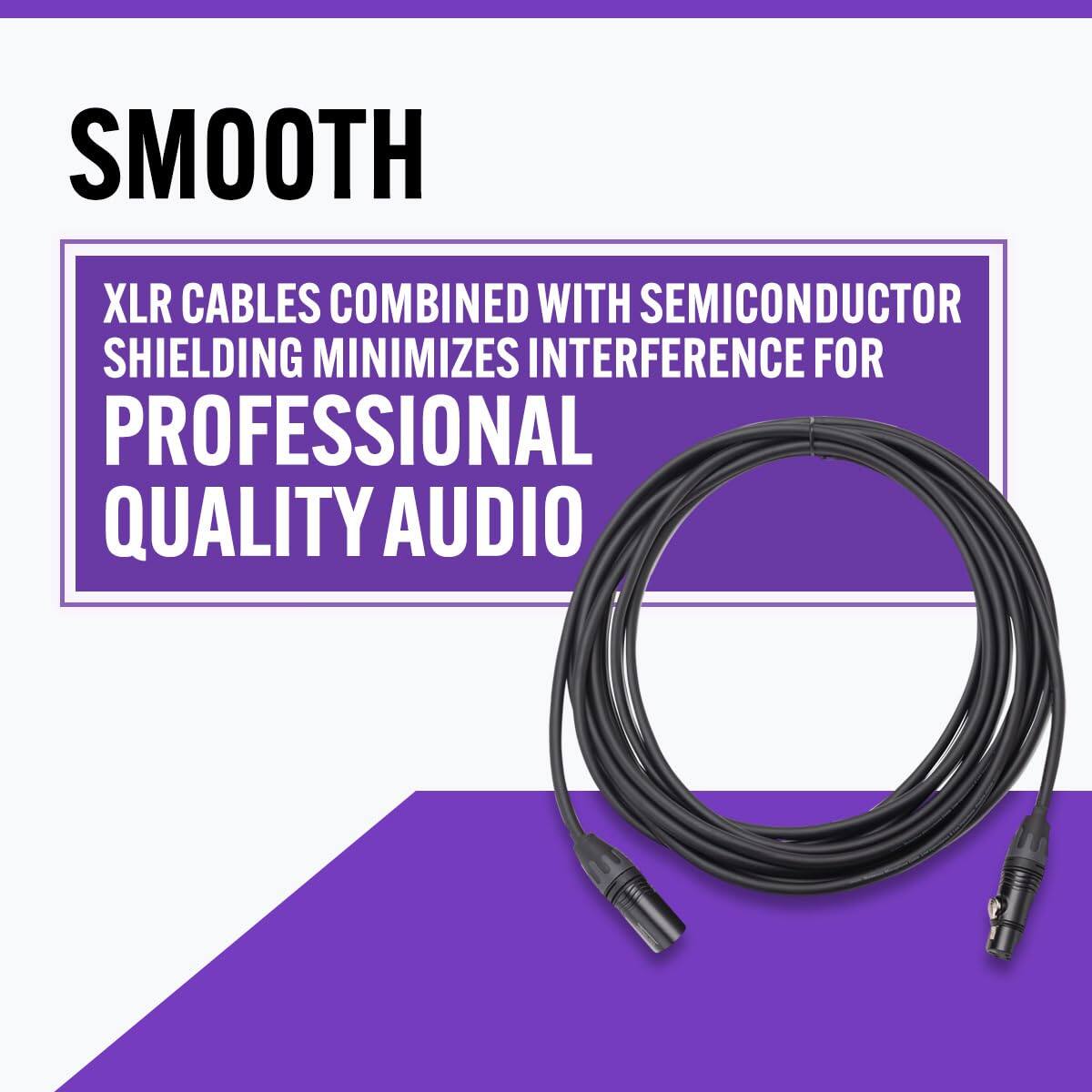 SMOOTH

XLR CABLES COMBINED WITH SEMICONDUCTOR SHIELDING MINIMIZES INTERFERENCE FOR PROFESSIONAL QUALITY AUDIO