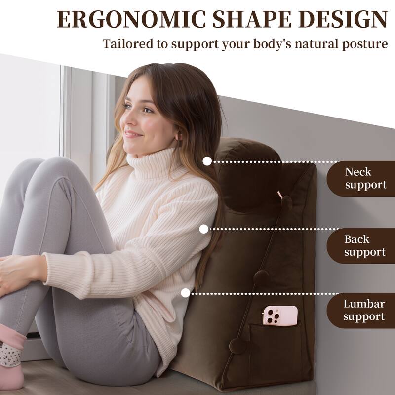 ERGONOMIC SHAPE DESIGN: Tailored to support your body's natural posture

- Neck support
- Back support
- Lumbar support