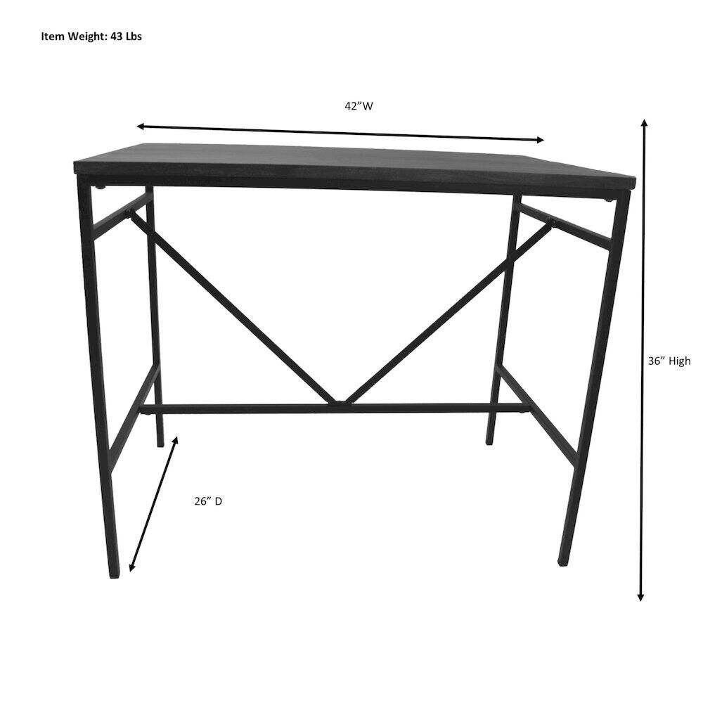 Item Weight: 43 Lbs  
42"W  
36" High  
26" D