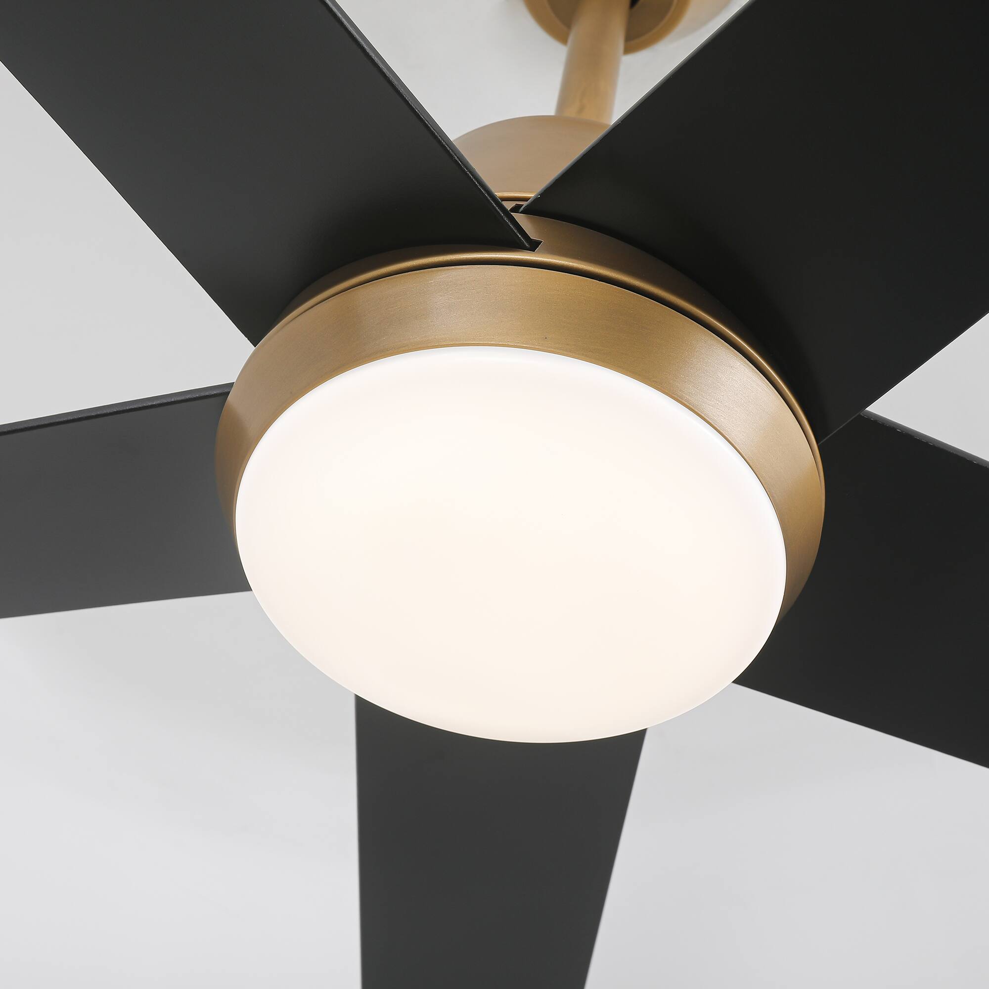 Alt View 9. Vaczon - 52" Transition Dimmable LED Smart Ceiling Fan with Light and App, Remote and Reversible Blades - Gold.