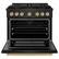 Angle. ZLINE - 36 in. Wide 6 Burner Autograph Black Stainless Paramount Dual Fuel Range w/ DuoPro Cooktop & Bronze Accents - Black Stainless Steel.