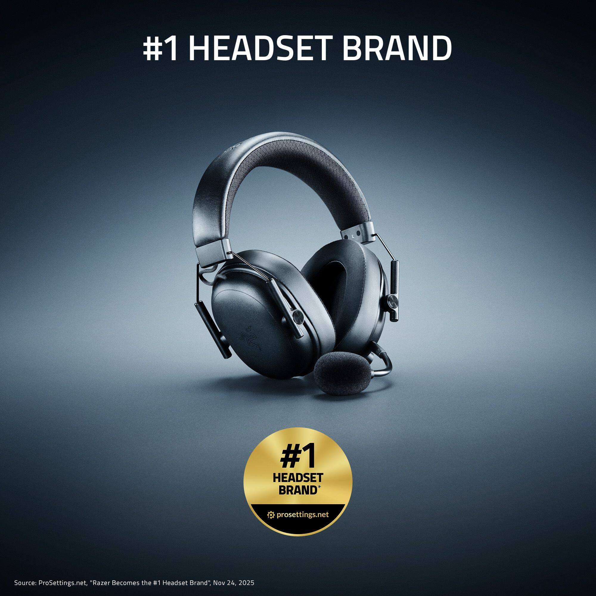 #1 HEADSET BRAND

prosettings.net

Source: ProSettings.net, "Razer Becomes the #1 Headset Brand". Nov 24 2025