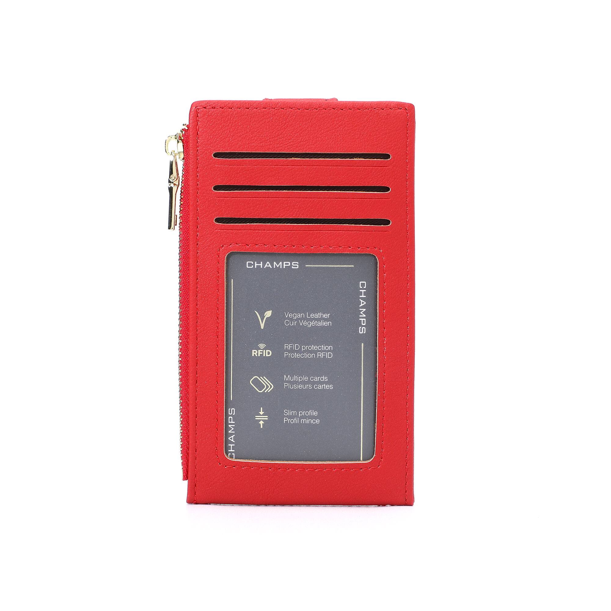 CHAMPS  
Vegan Leather  
Cuir Végétalien  
RFID Protection  
Protection RFID  
Multiple cards  
Plusieurs cartes  
Slim profile  
Profil mince