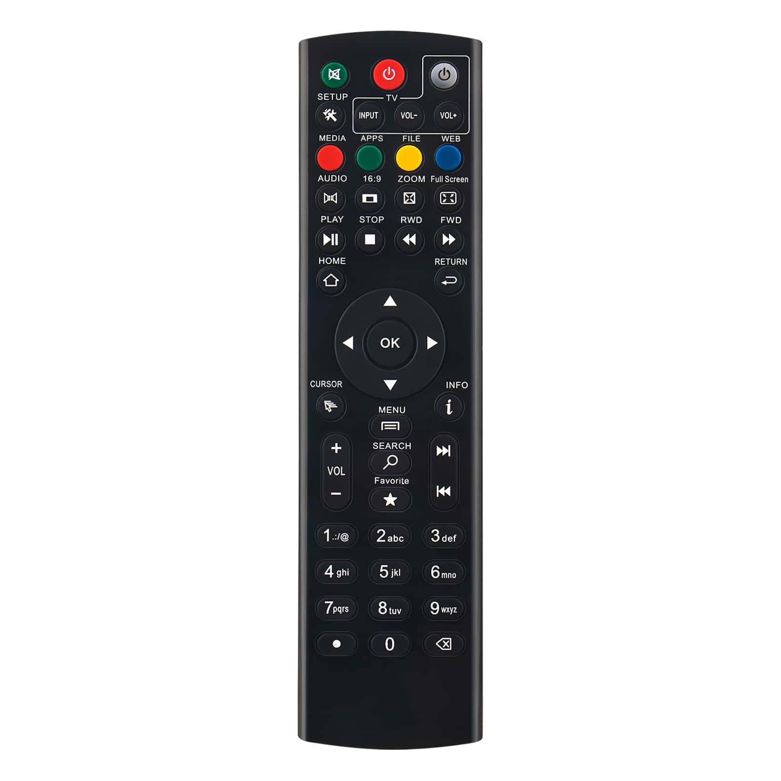 Photos - Remote control Universal VINABTY -  Replaced Remote Fits for ZOOMTAK Media Box K3 V+ U+ - Black K3 T8 Plus 