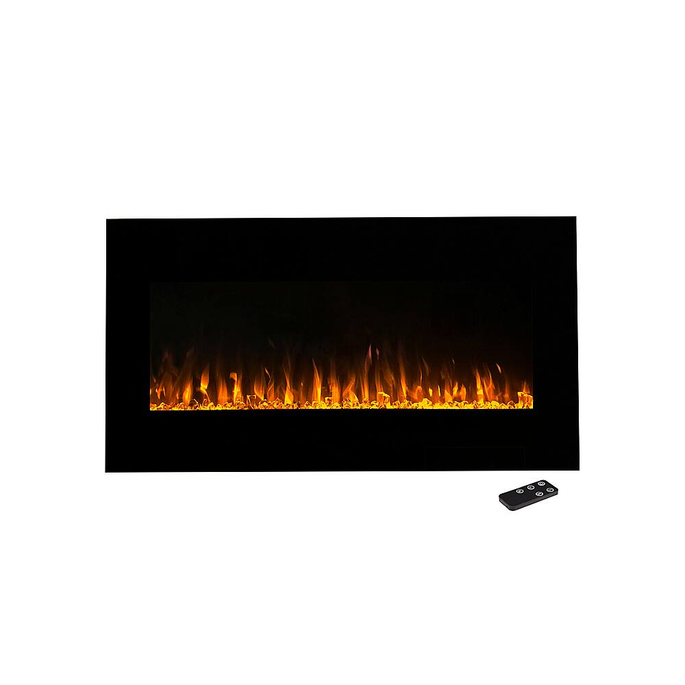 Alt View 16. Northwest - Fire and Ice Electric Fireplace - Black.