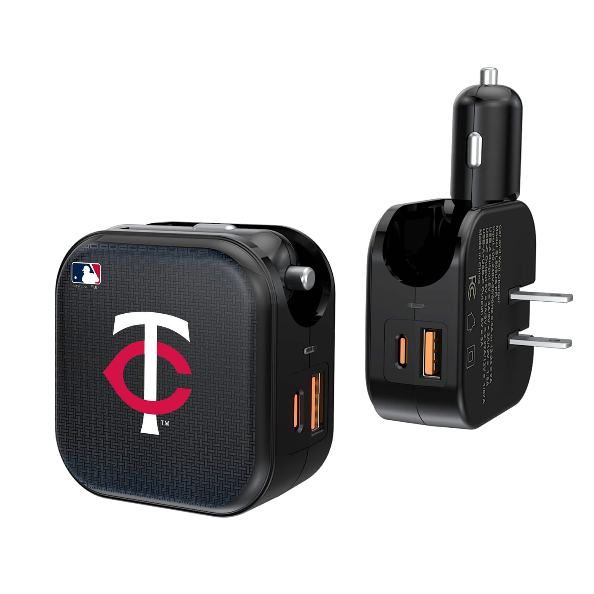 Keyscaper - Minnesota Twins 2-in-1 USB A/C Charger - Black price history on PriceWatchPro