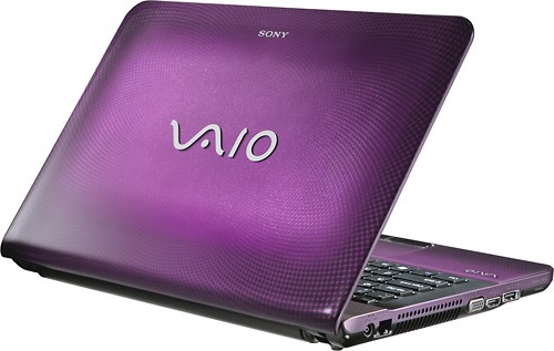 sony vaio laptop purple