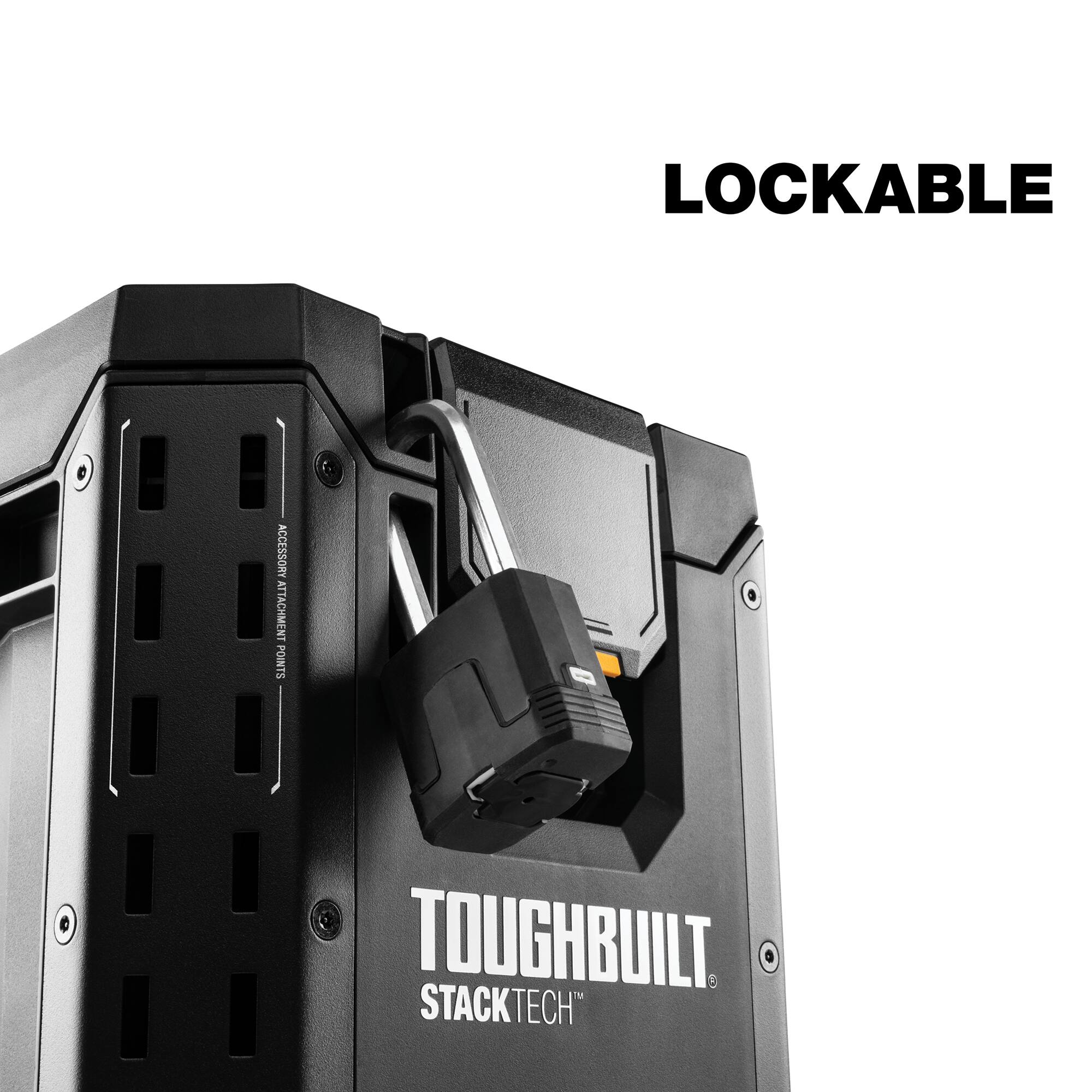 LOCKABLE ACCESSORY ATTACHMENT POINTS TOUGHBUILT STACKTECH