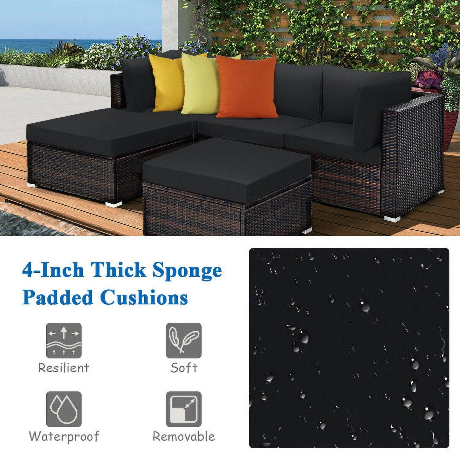 4-Inch Thick Sponge Padded Cushions  
Resilient, Soft, Waterproof, Removable