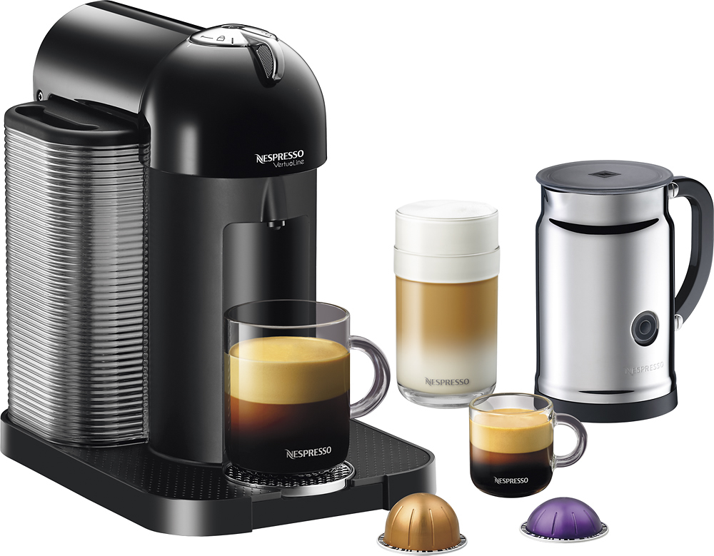 Nespresso Vertuoline Maker with Aeroccino+ Milk Device Black A+GCA1-US-BK-NE Best Buy