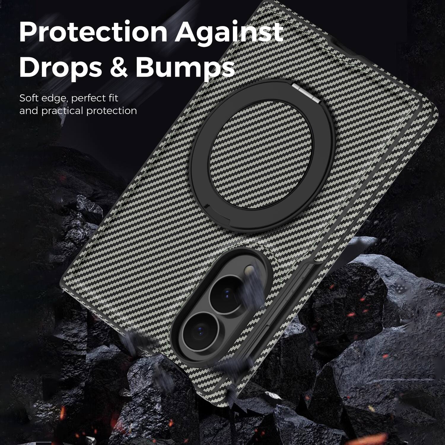 Protection Against Drops & Bumps  
Soft edge, perfect fit and practical protection