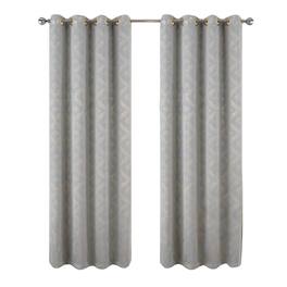 RT Designers Collection - Heathrow Halo Foil Blackout Polyester Window Curtain Grommet Panel 52" x 84" - Silver