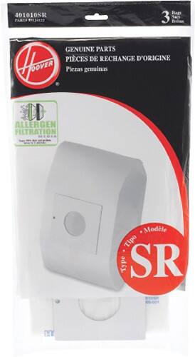 Front Standard. Hoover - Type SR Allergen Filtration Vacuum Bags (3-Pack).