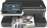 Front Standard. HP - Photosmart eStation Network-Ready Wireless All-In-One Printer - Black.
