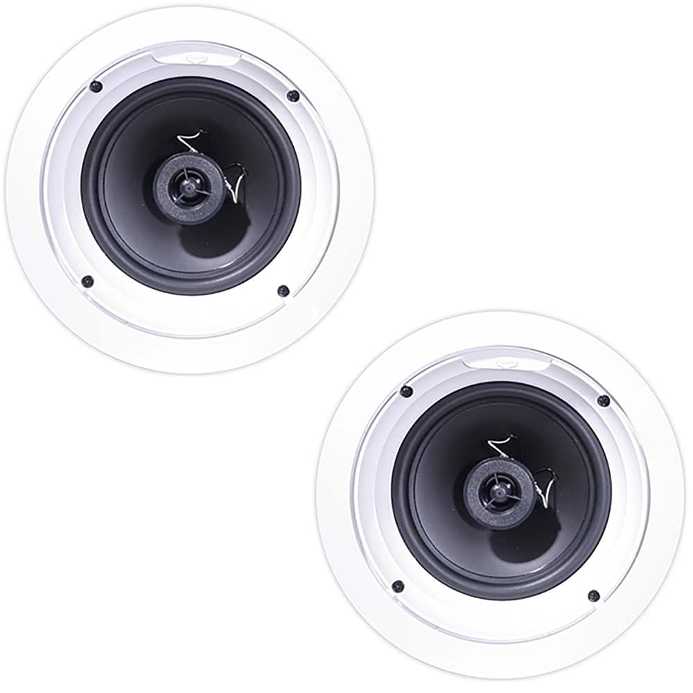 Klipsch - R-1650-C In-Ceiling Speaker - White (2-Pack) Bundle