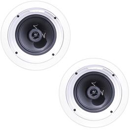 Klipsch - R-1650-C In-Ceiling Speaker - White (2-Pack) Bundle