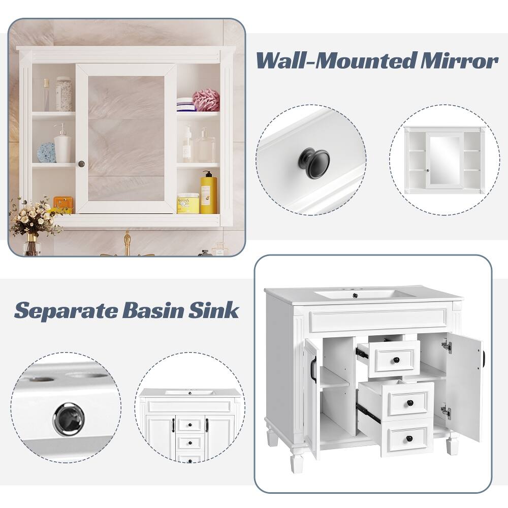Wall-Mounted Mirror

Separate Basin Sink