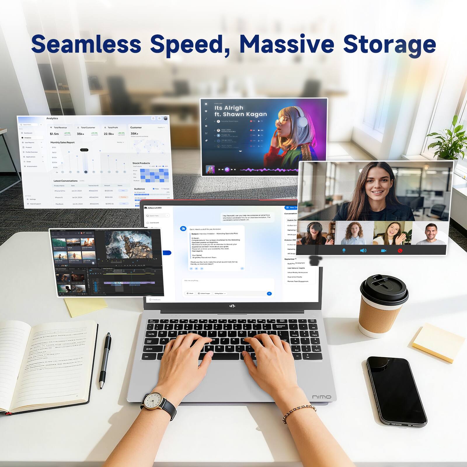 Seamless Speed, Massive Storage

Analytics
Its Alright ft. Shawn Kagan

Total-Customer
$1.5m
35km
22.5km
35Km

MonCity States/Report

WORLD
1
4

Dieck:Products
Lonest-Constructions

DB
COMICS

Audience
ARE
MODECOMICS

BOOKS

Visibility Service

Automation

How
A
in
C
N

"