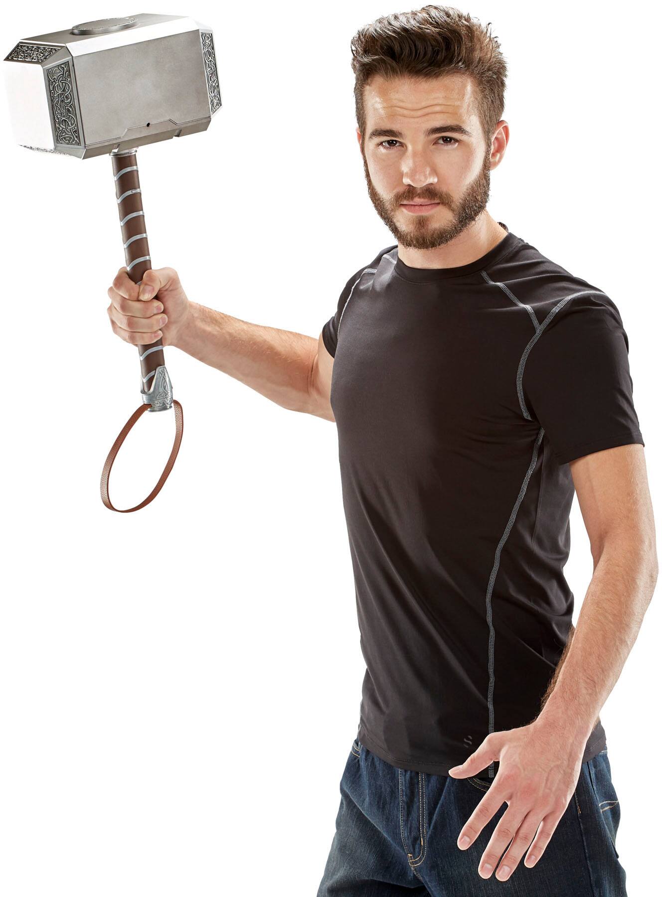 Alt View 13. Marvel - Legends Mjolnir Electronic Hammer - Multicolor.