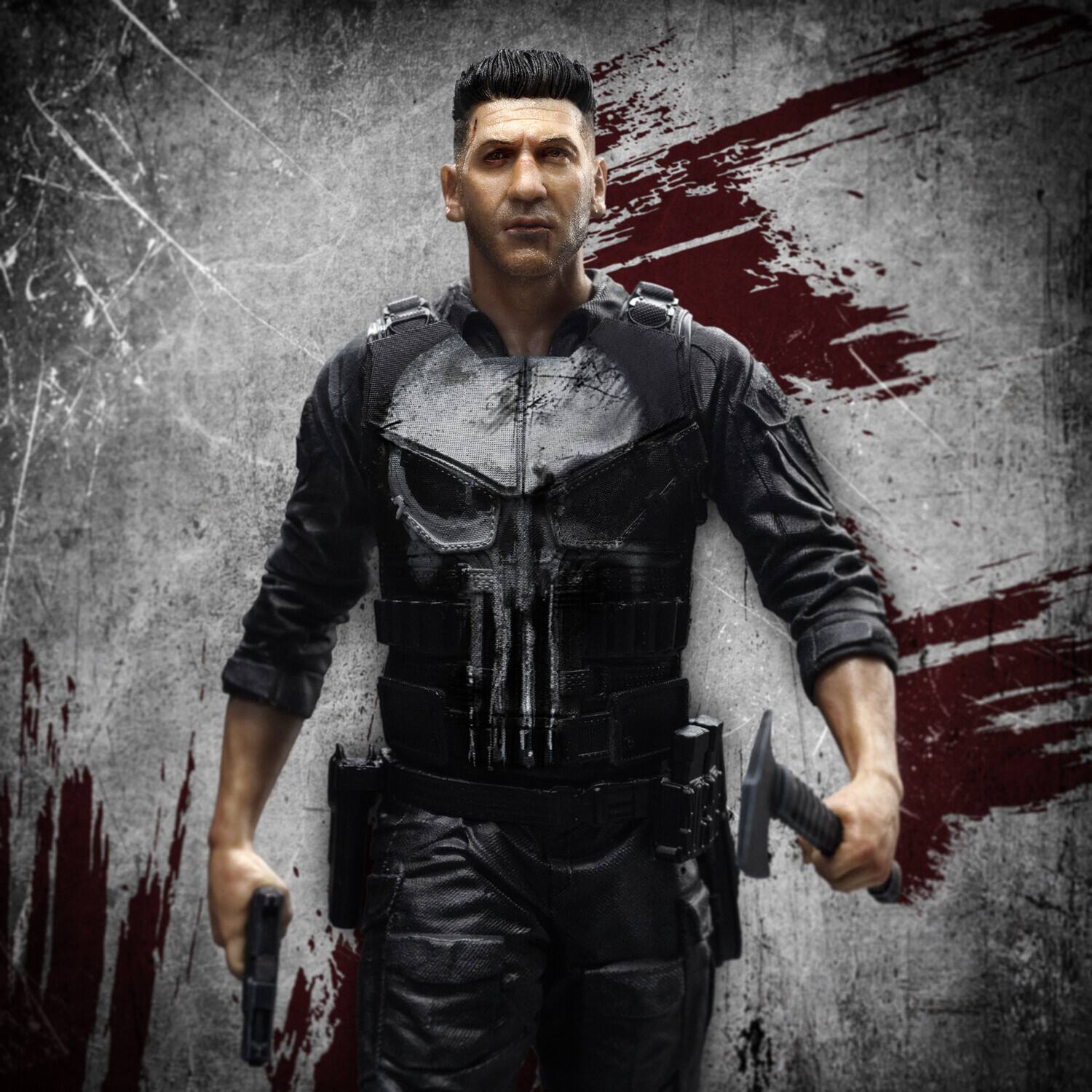 Alt View 2. Iron Studios - Daredevil: Born Again - Art Scale 1/10 - Punisher Statue   - COLLECTIBLES - Multicolor.
