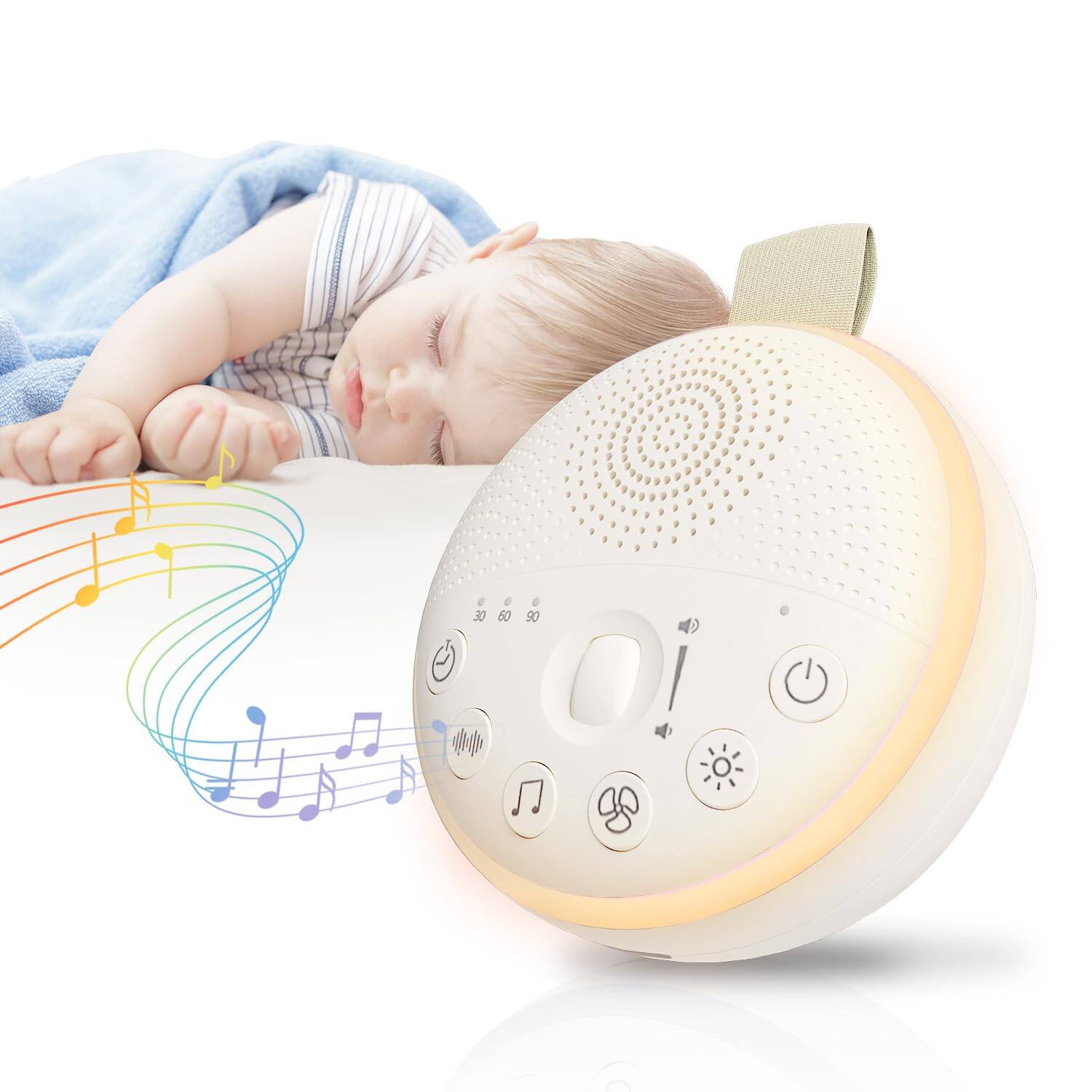 Front. Dazzed Corner - White Noise Machine, Portable Sound Machine - White.