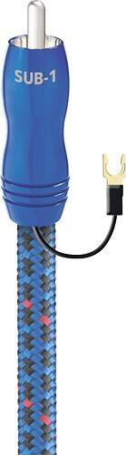 Front Standard. AudioQuest - SUB-1 6.6' Subwoofer Cable - Black/Gray/Red.