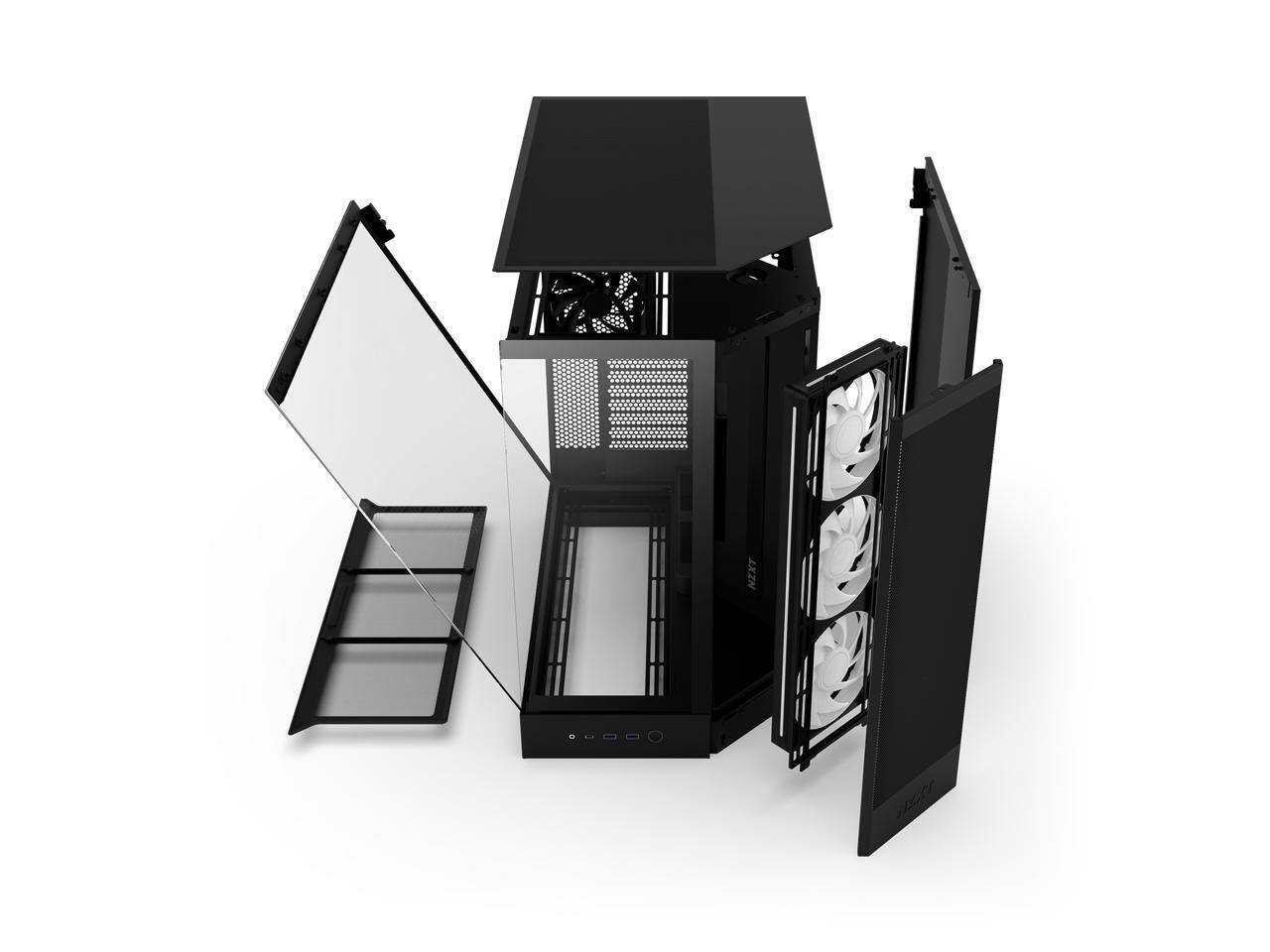 Alt View 10. NZXT - NZXT CM-H92FB-R1 Black tinted tempered glass Mid-Tower Case (Computer Cases - ATX Form) - Black.