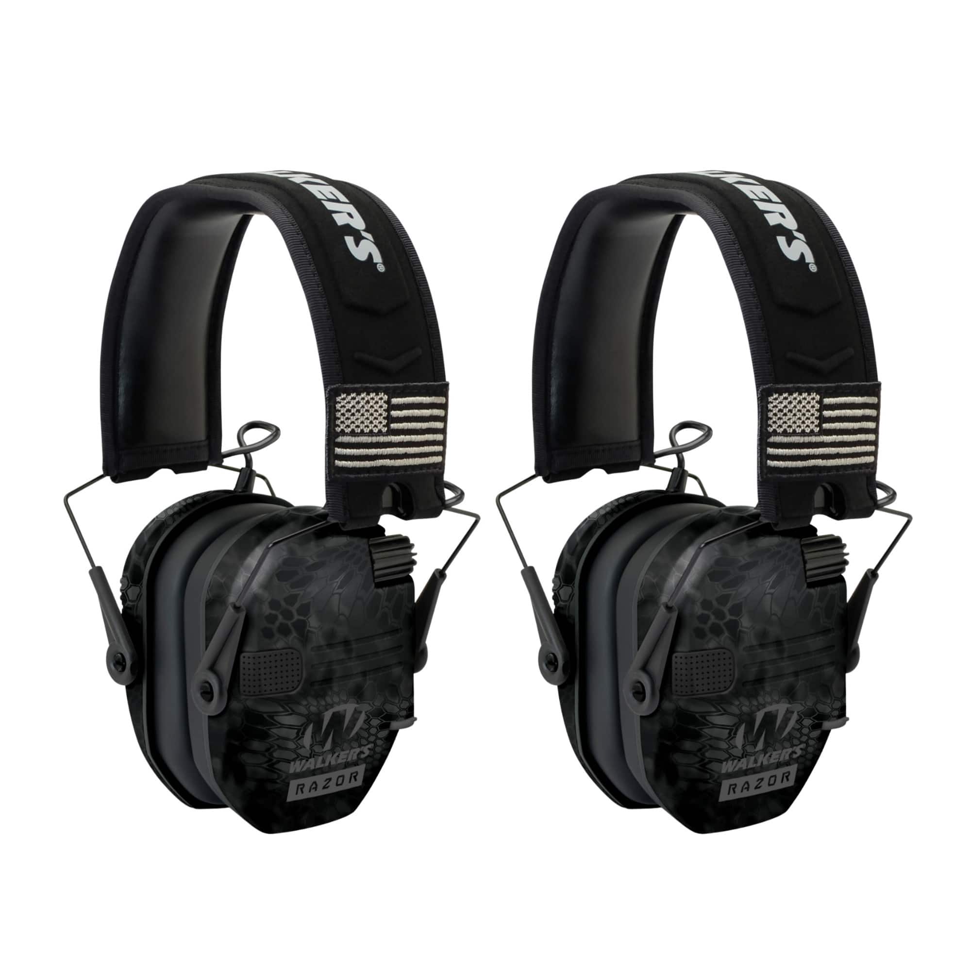 Walkers - Walker's Razor Slim Electronic Shooting Muffs Patriot Series (Camo) (2-Pack) - Black price history on PriceWatchPro