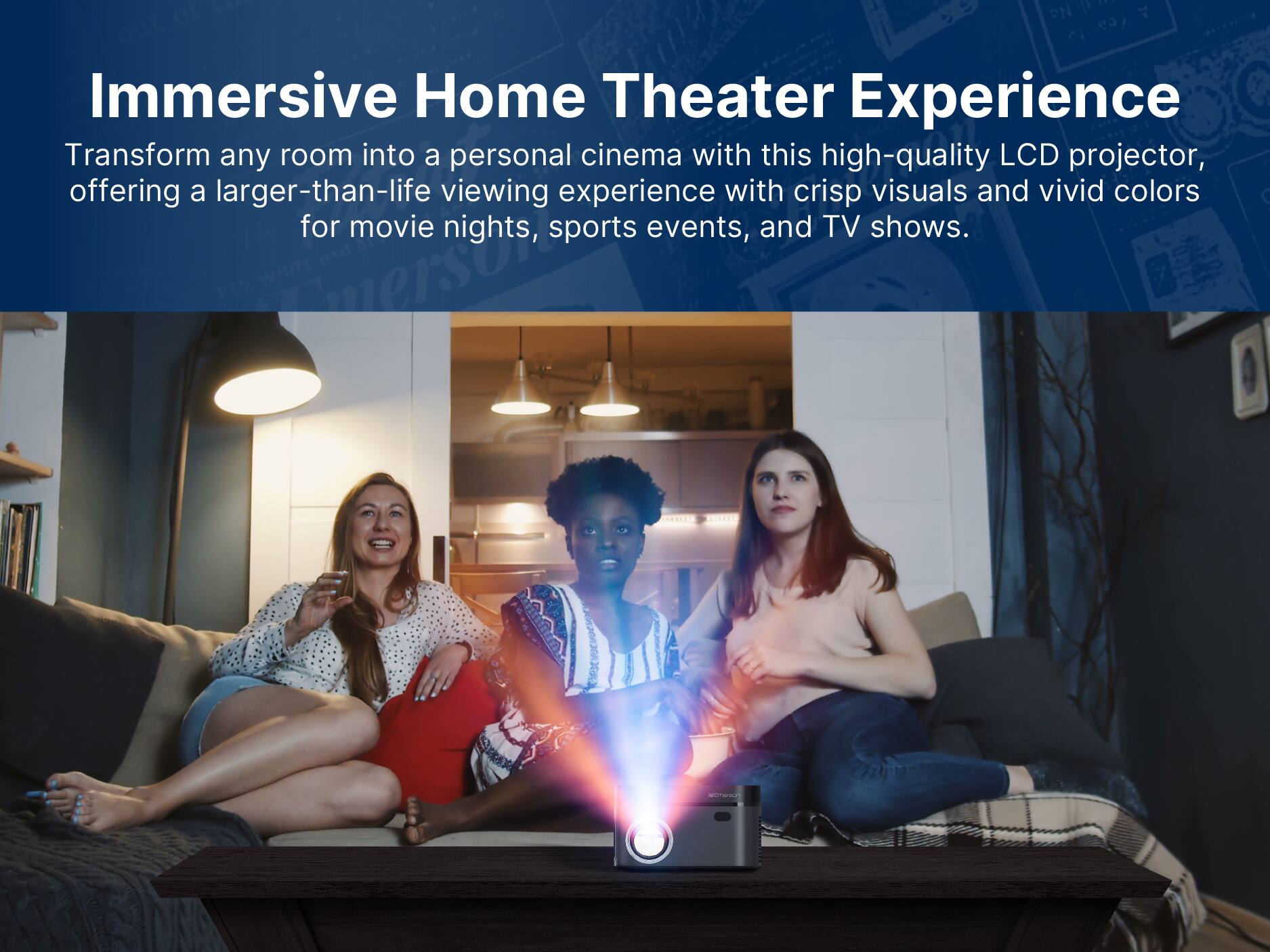 Immersive Home Theater Experience

Transform any room into a personal cinema with this high-quality LCD projector, offering a larger-than-life viewing experience with crisp visuals and vivid colors for movie nights, sports events, and TV shows.