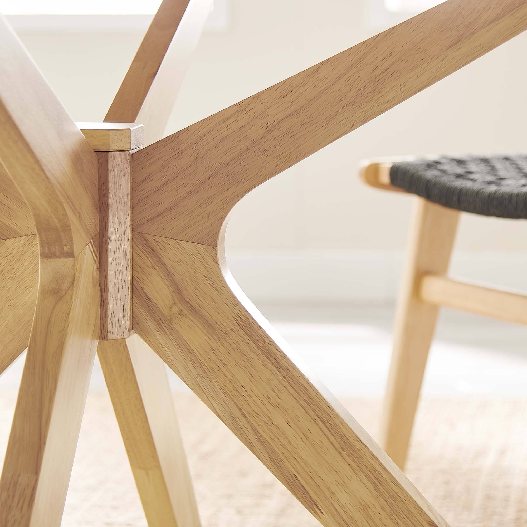 Alt View 1. Modway - Crossroads Wood Dining Table - Oak.